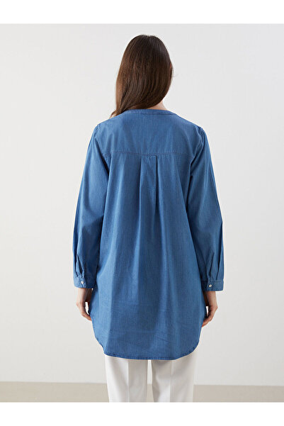 LC Waikiki Bisiklet Yaka Kadın Jean Tunik