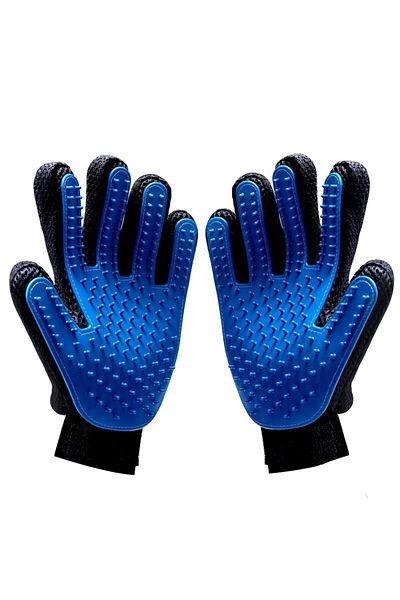 Choice Right Hand Blue Pet Grooming Glove For Cats Brush Comb Cat Hackle Pet Deshedding Brush Glove For Ani