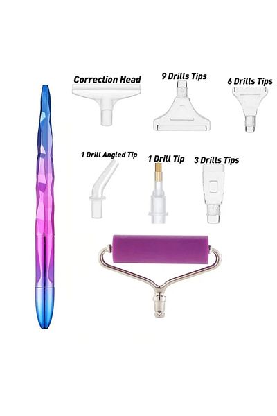 Choice Blue Blue Roller 5d Diamond Painting Tool Plating Color Point Drill Pen With Plastic Pen Heads Rolle