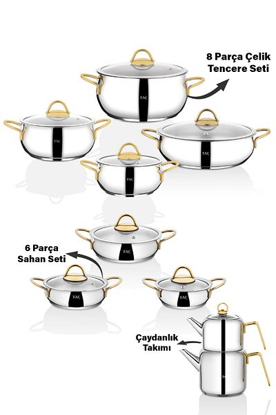 Taç Gold Collection 15 Piece Dowry Set