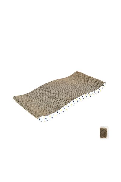 Choice لوح خدش القطط من Small Waves، صندوق من الورق المقوى لسجادة خدش القطط للاستخدام الداخلي، سرير خدش للقطط Rev
