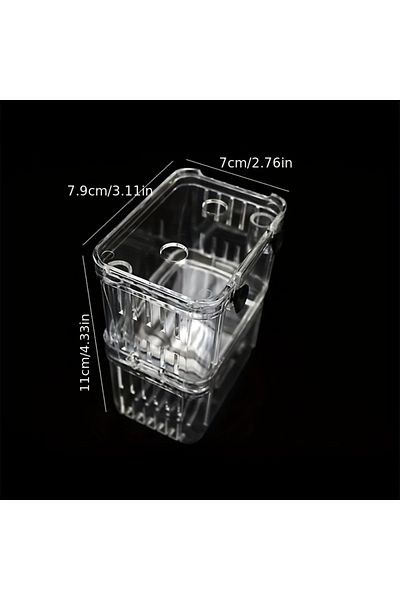 Choice 11x8x7cm White Multifunctional High Clear Fish Breeding Isolation Box Aquarium Breeder Fish Tank Dou