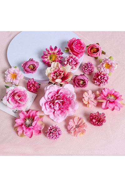 Choice 21pcs Rose Red Multicolor Mixed Artificial Flowers Silk Rose Fake Flowers For Home Decor Wedding Dec