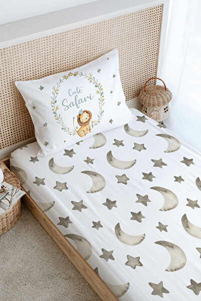 Tuğba Kuğu Одномісний комплект простирадл з гумкою - Серія For Baby - Левине коло
