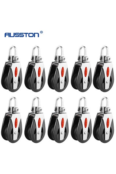 Choice 10 Pcs 1500lbs Load Sheave Block With Stainless Steel Eye Swivel Rope Pulley Sailboat Plain Bearing