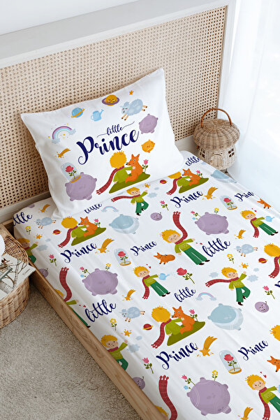 Tuğba Kuğu Single Fitted Sheet Set - for Baby Series - Little Prince and Fox