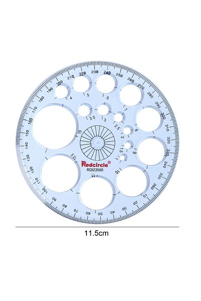 Shunmaii 1pc Multifunction Geometric Template Plastic Measuring Ruler Circles Drawing Shape Geometric Drawing