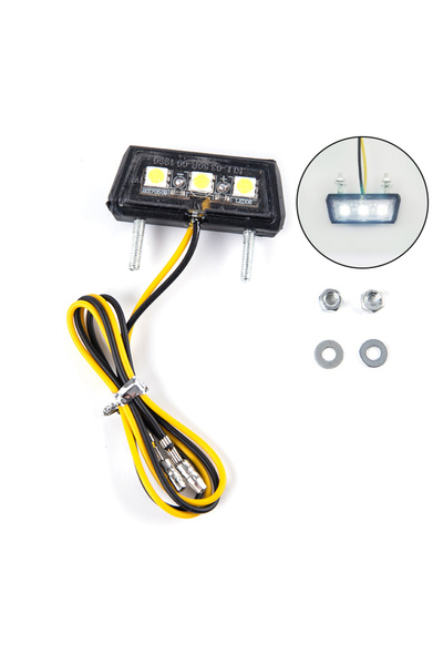 Choice مصباح لوحة ترخيص دراجة نارية أبيض 12 فولت LED مقاوم للماء، مصباح لوحة ...