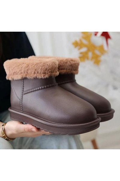 Pine Cone Waterproof Inside Fur Boots