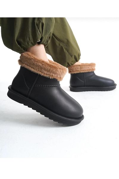 Pine Cone Waterproof Inside Fur Boots