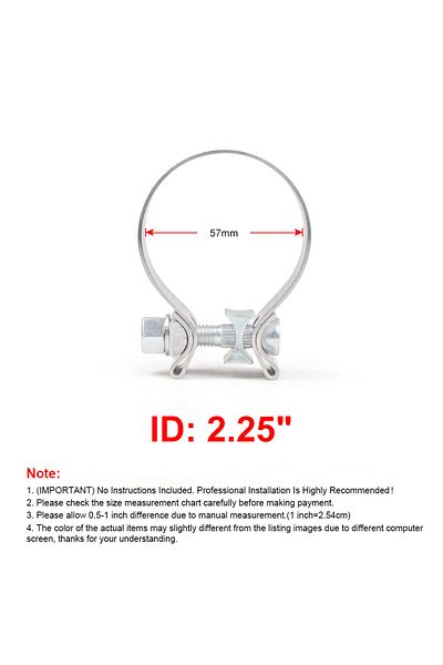 Choice 2.25inch 2.0" 2.25" 2.5" 2.75'' 3.0" 304 Stainless Steel Accuseal Clamp Butt Joint Narrow Band Exhau
