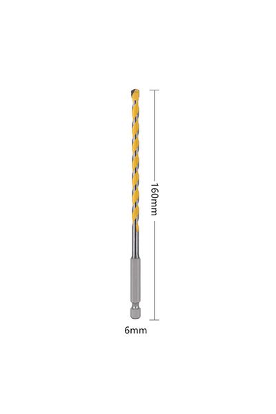 Choice 6mm 1pc 1/4" Hex Shank 160mm Tungsten Carbide Drill Bit 5/6/8/10/12mm For Concrete Wall Ceramic Gran