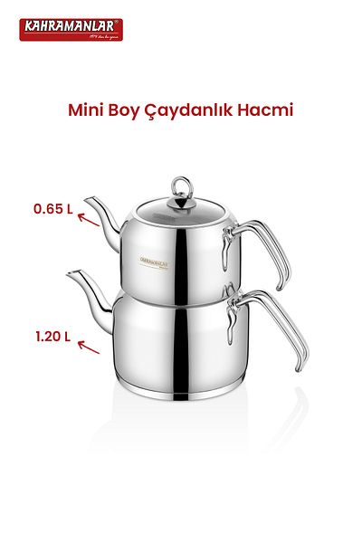 Kahramanlar Stainless Steel Mini - Karmen Teapot