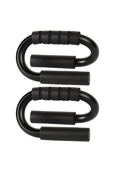 ALLOYSEED 2pcs S Shape Push-up Handles No-slip Foam Handle Push Up Stand Aluminium Alloy Exercise Board Home F