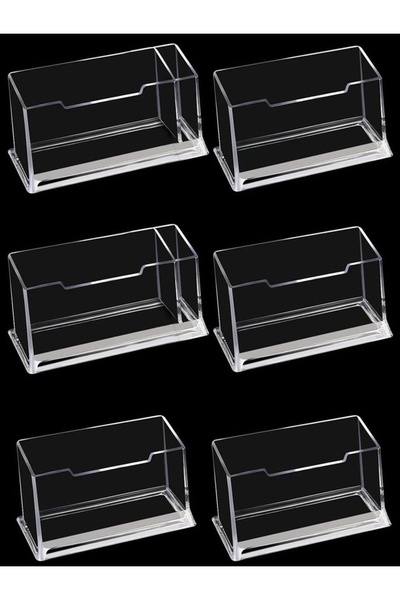 Choice حامل بطاقات عمل من الأكريليك مكون من 6 قطع للمكتب، حامل بطاقات عمل بلا...
