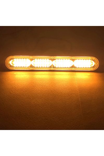 Choice 1 قطعة صفراء 1x 24led 19cm شاحنة ستروب ضوء تحذير الشرطة شبكة ضوء الجانب وامض شريط سيارة B