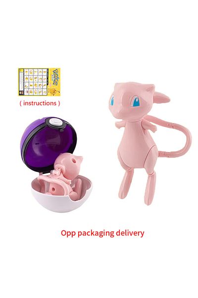 Choice No Box Pokemon Figure Dragonite Gengar Mew Snorlax Lapras Pokeball Elf Ball Deformation Toy Pikachu