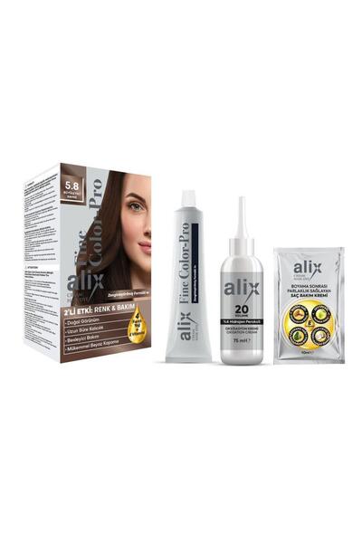 Alix Kit Saç Boyası 5.8 Büyüleyici Kahve 50 ml