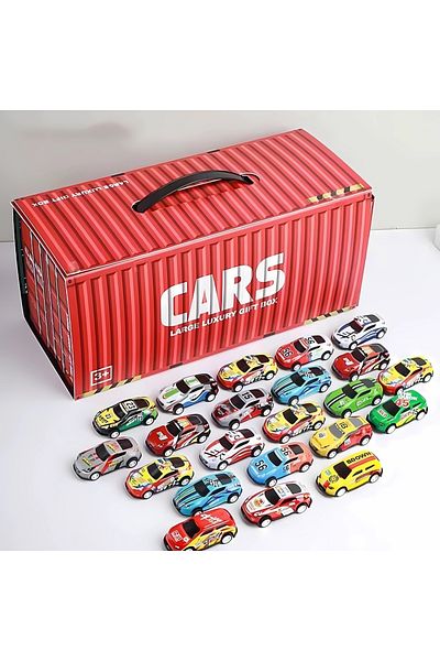 Choice 48 Red Storage Box 20-50pcs/set Mini Car With Storage Box Pull Back Vehicle For Boy Model Toy Kids P