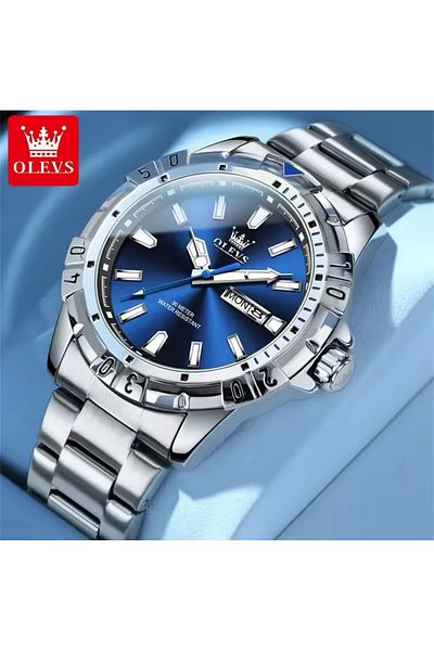 OLEVS 42 mm Stainless Steel Luxury Men's Wristwatch