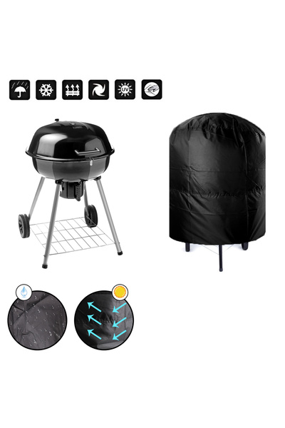 Choice1 58x77cm Grill Cover 77x58cm/80x66x100cm Waterproof Round BBQ Grill Co...