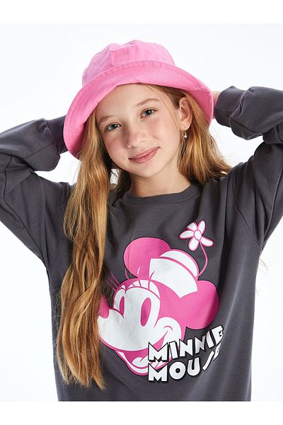 LC Waikiki LCW Crew Neck Printed Long Sleeve Girl's Sweatshirt