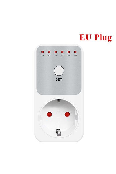 JUANJUAN Eu Plug Tm04 Electronic Timer Led 16a 1h-10h Countdown Timer Switch Socket Outlet Plug-in Time Contr