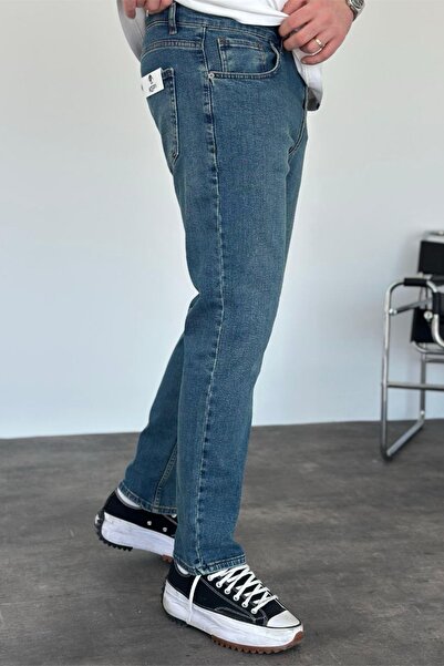 MADZEYMODA Men's Regular Fit Lycra Stretchy Blue Jean Jeans Pants Ke-673