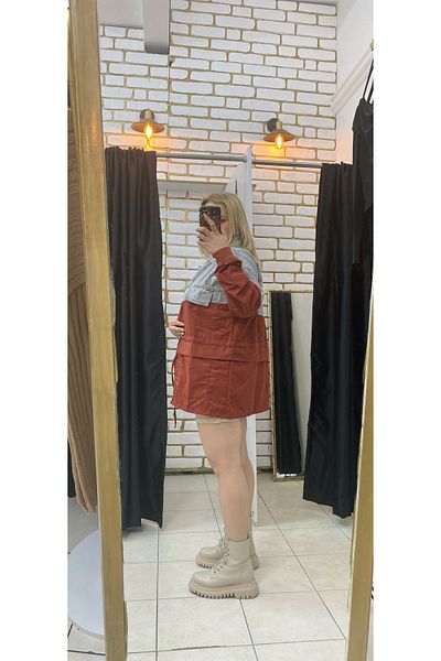 TUBA TOPTAŞ Denim Detail Tunic Jacket