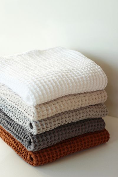 Anne Sesi Extra Soft Waffle Baby Blanket - 100% Organic Cotton Gots Certified - 85X80 cm
