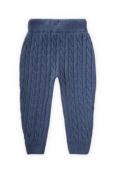 Cigit 1-5 ani Pantaloni tricotați din tricot cu păr albastru indigo