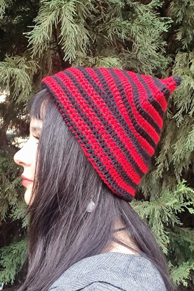 KRIMO Kpop Idol Kore Tarzı Kedi Kulaklı Örgü Bere