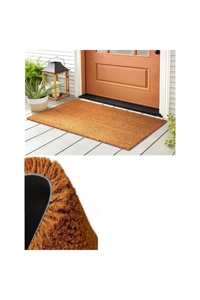 HOBBYHANE Koko Paspas Yolluk İç ve Dış Mekan Kapı Önü Kıl Paspas - 17 mm Kalınlık Ölçü Seçenekli