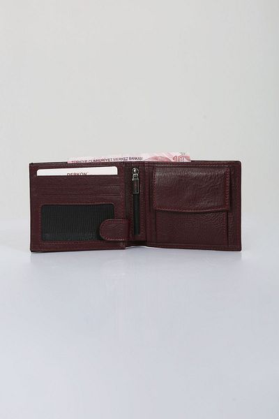 DERKON Genuine Leather Useful Coin Purse Wallet