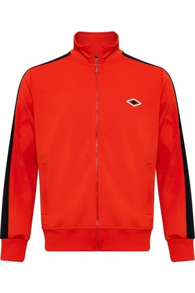 UMBRO Men's White Half Turtleneck Jacket Sweatshirt Vıew Jacket Fc-0203