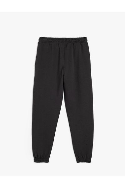 Koton Φούτερ Jogger από βαμβακερό ύφασμα πικέ με λεπτομέρεια τσέπης και κορδόνι στη μέση