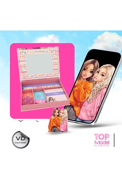 Top Model Patterned Alpaca Stationery Set - with Gift Box