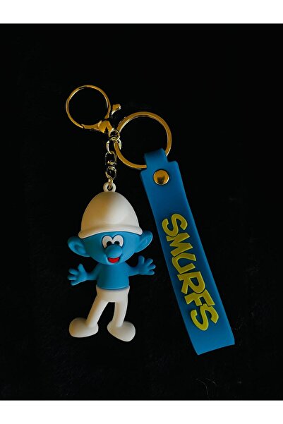 KAYLANIN DÜNYASI Şirinler Anahtarlık,çanta süsü,3D,Lüx