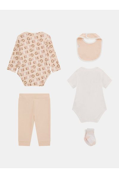 Guess Bib+Socks+2Pcs Short Sleeve Set