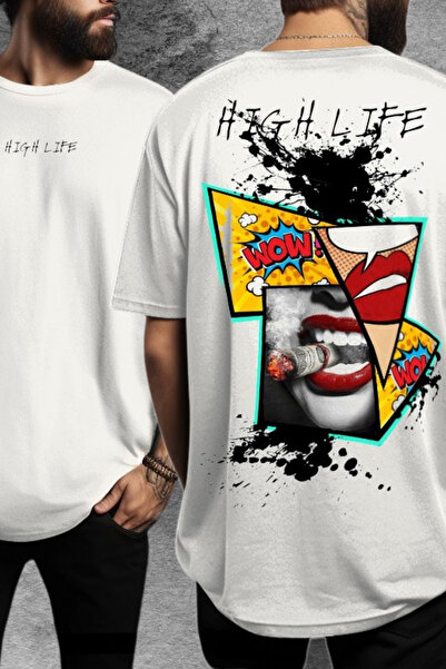 Wish BF High Life cu imprimeu supradimensionat   tricou