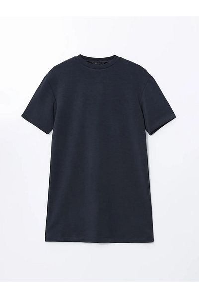 LC Waikiki Γυναικείο φόρεμα LCW Vision Black Crew Neck