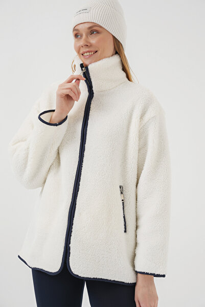 Bigdart 5211 Palton de pluș cu fermoar - bleumarin