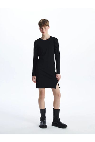 LC Waikiki Xside Black Crew Neck Women's Dress