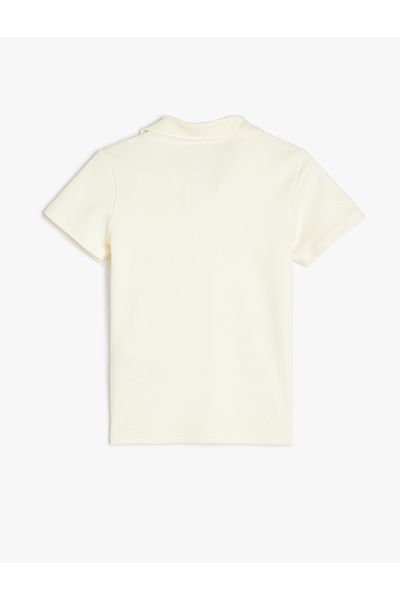 Koton Βαμβακερό κοντομάνικο μπλουζάκι Basic Polo γιακά