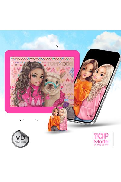 Top Model Patterned Alpaca Stationery Set - with Gift Box