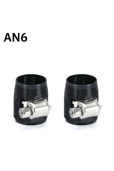 PQY An6 Black 1lot=2pcs Hose Clamp An4 An6 An8 An10 An12 Fuel Pipe Clip Oil Water Tube Hose Fittings Fin