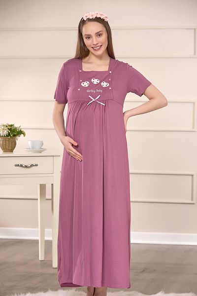 Emose Cotton Maternity Maternity Nightgown Set