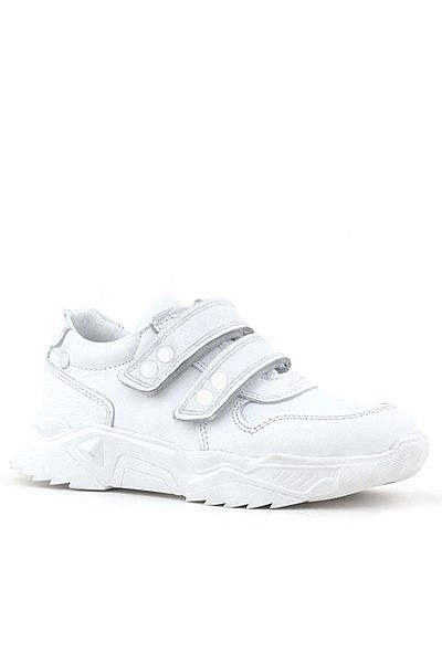 Rakerplus Pantofi pantofi pentru fete din piele naturală cu detaliu metal alb
