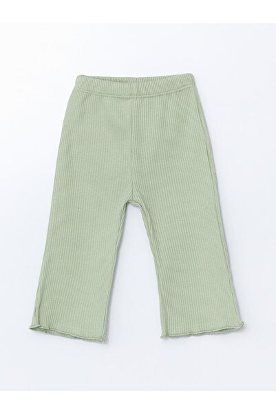 LC Waikiki LCW baby Bisiklet Yaka Çiçekli Kız Bebek Bluz ve Tayt 2'li