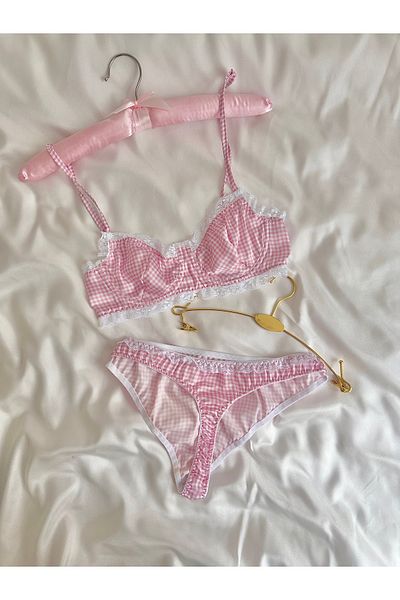 EDLİNGERİE Pink Aurora Bralet Set